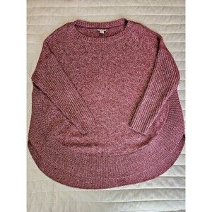 Sundance Sweater Womens XL Magenta Round Hem Crew Neck Cotton Blend Pullover